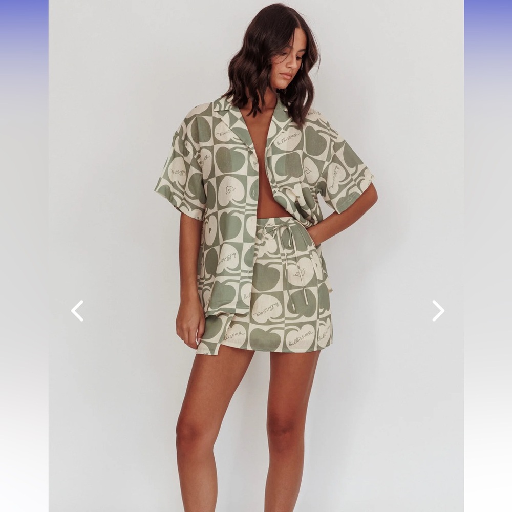 ITHACA CHERRY PRINT SET- SAGE BEIGE
By Selfie Leslie